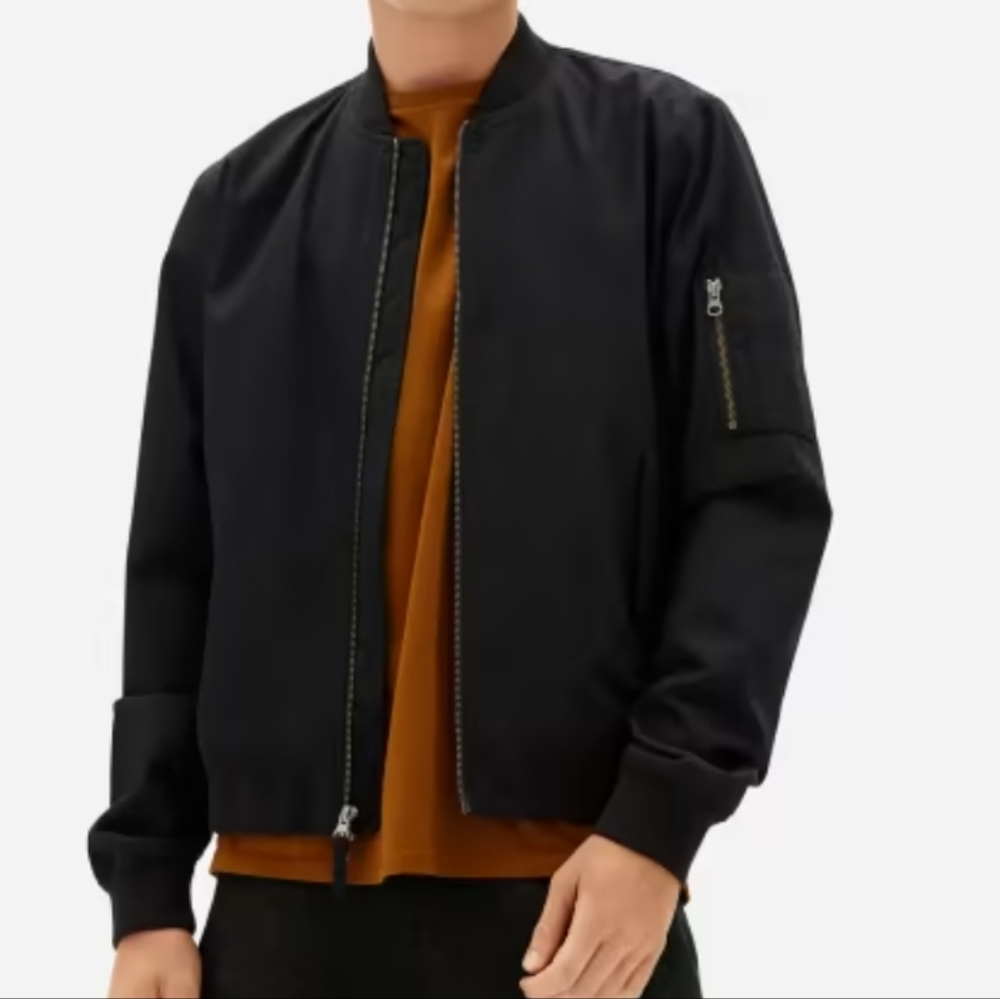Everlane Uniform Black Bomber Jacket